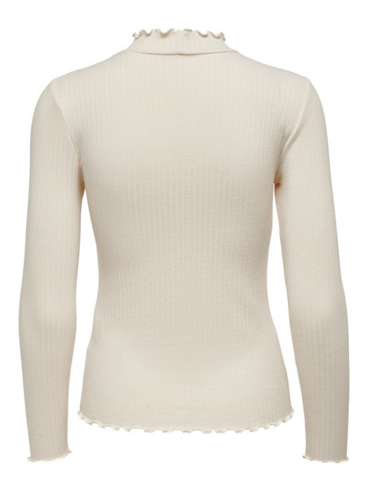 JDYFRANSISKA L/S HIGHNECK TOP 196844 Whitecap