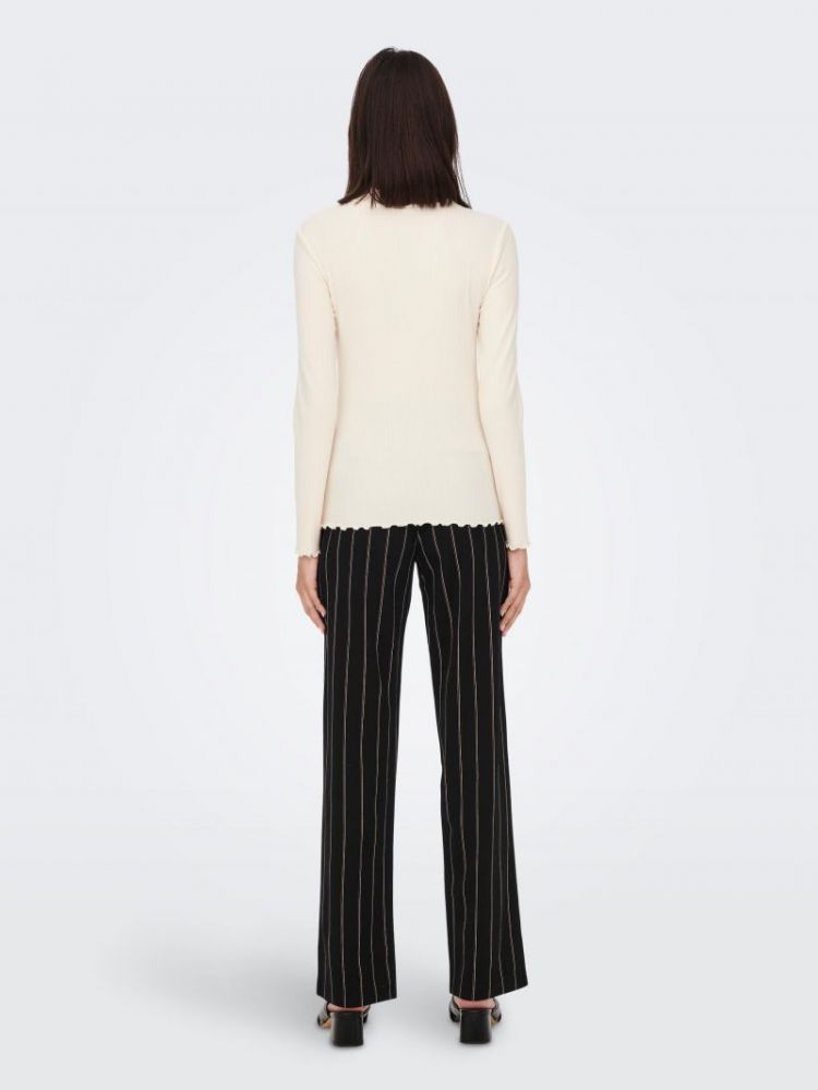 JDYFRANSISKA L/S HIGHNECK TOP 196844 Whitecap