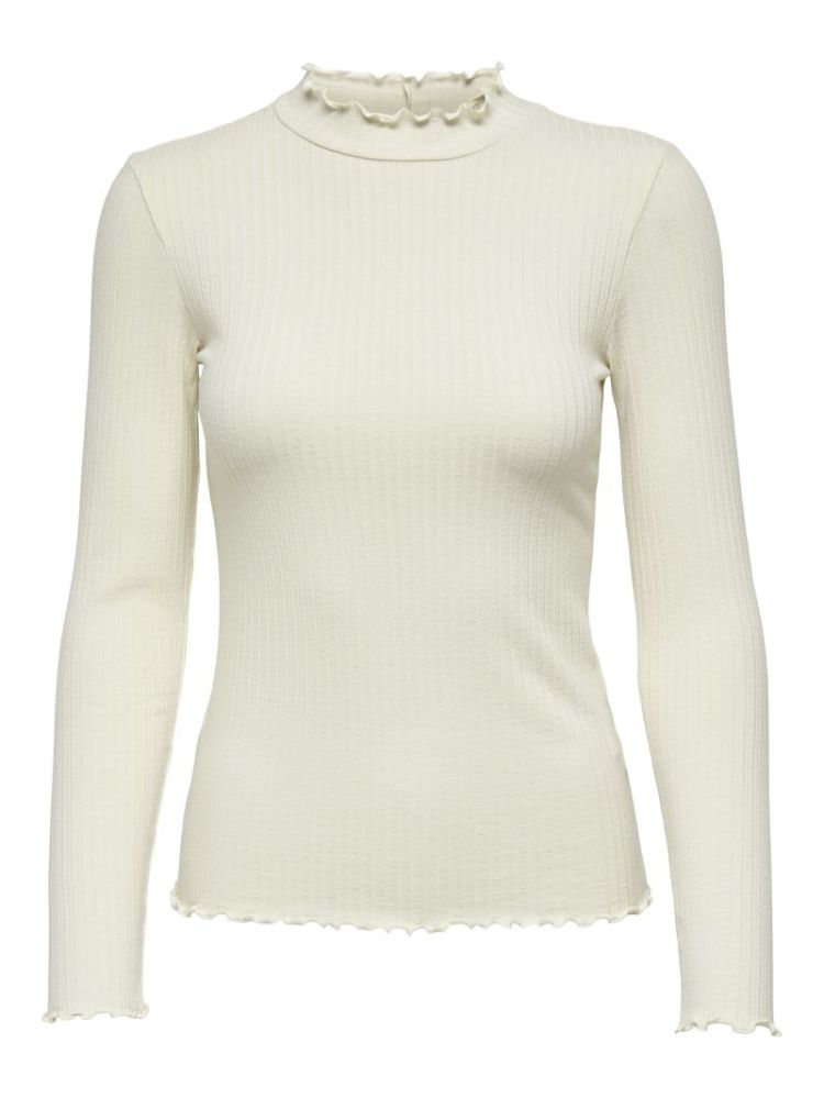 JDYFRANSISKA L/S HIGHNECK TOP 196844 Whitecap