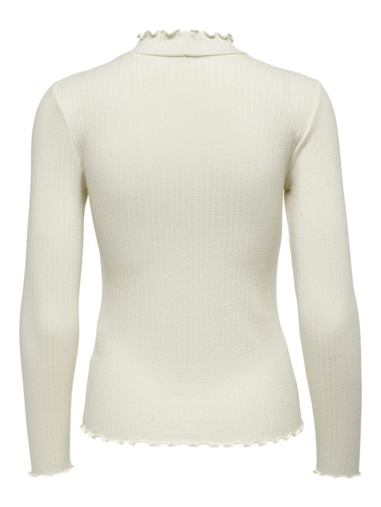 JDYFRANSISKA L/S HIGHNECK TOP  196844 Whitecap