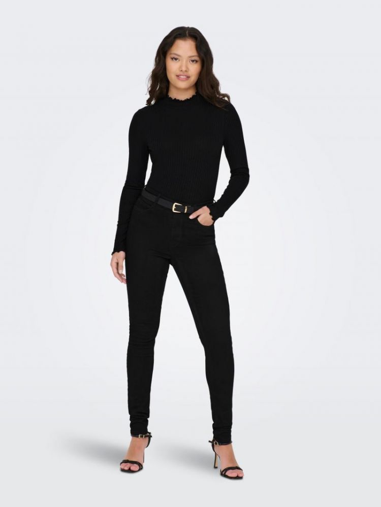 JDYFRANSISKA L/S HIGHNECK TOP  177911 Black