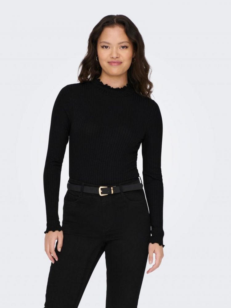 JDYFRANSISKA L/S HIGHNECK TOP  177911 Black