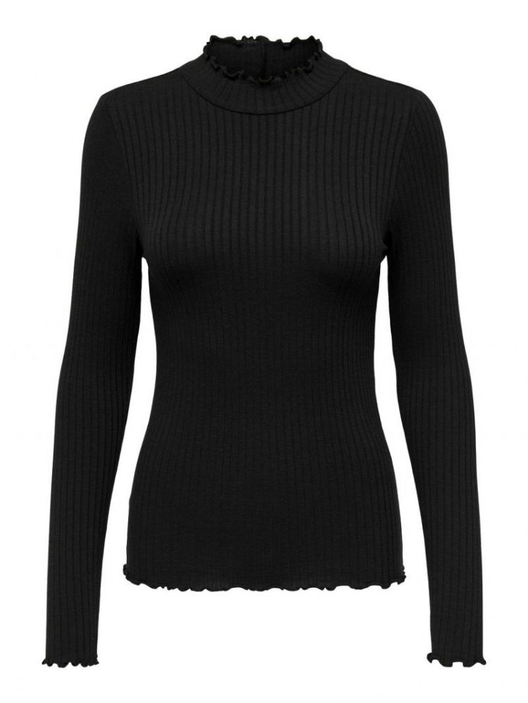 JDYFRANSISKA L/S HIGHNECK TOP  177911 Black