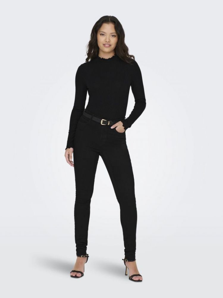 JDYFRANSISKA L/S HIGHNECK TOP  177911 Black