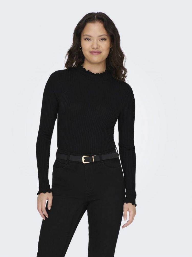 JDYFRANSISKA L/S HIGHNECK TOP  177911 Black