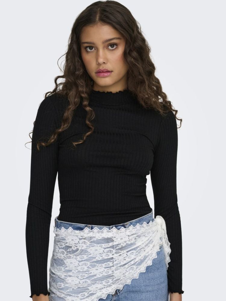JDYFRANSISKA L/S HIGHNECK TOP  177911 Black