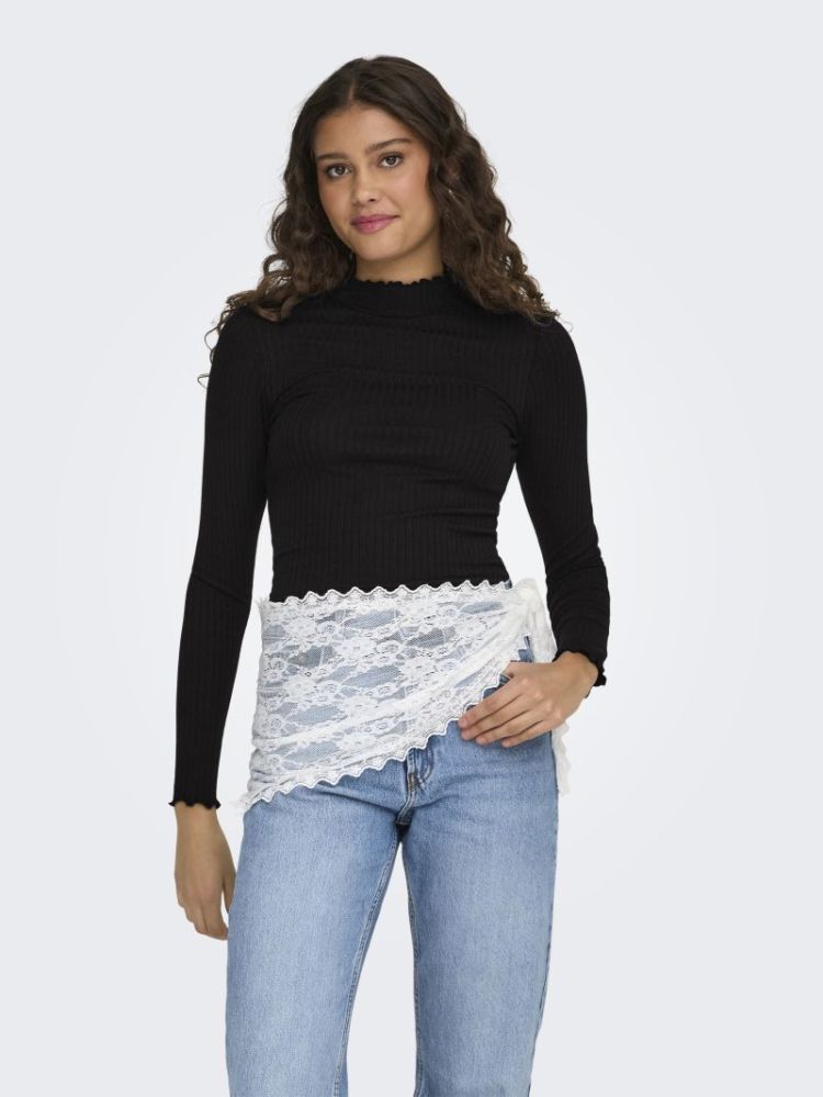 JDYFRANSISKA L/S HIGHNECK TOP  177911 Black