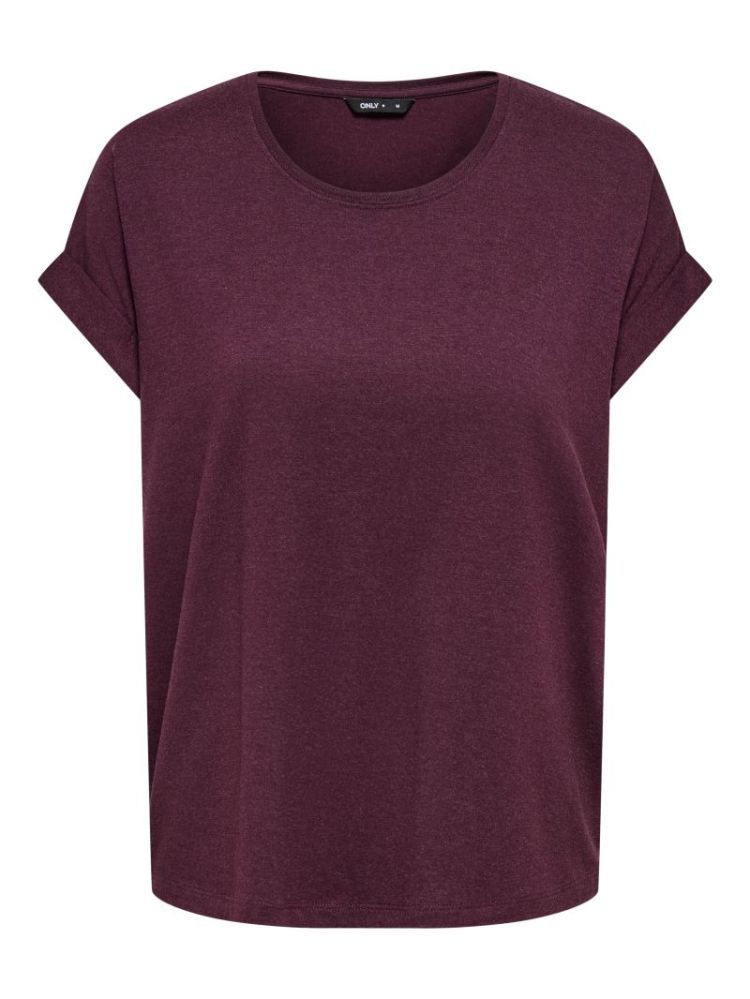 ONLMOSTER S/S O-NECK TOP NOOS 294455 Maroon B