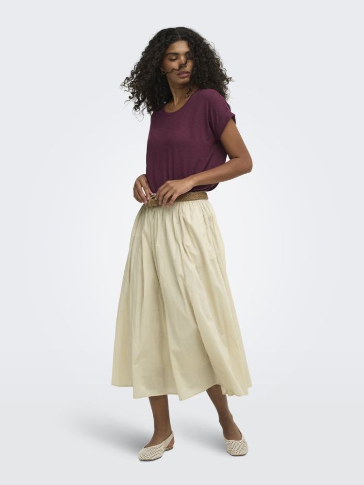 ONLMOSTER S/S O-NECK TOP NOOS 294455 Maroon B