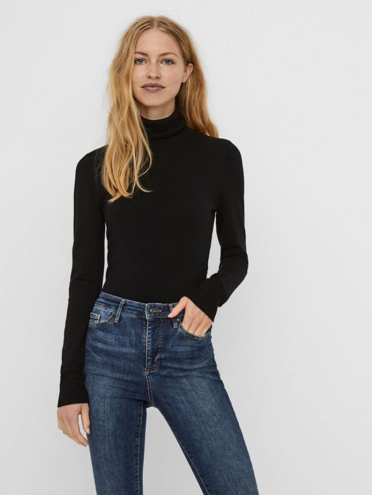 VMGLORY LS ROLLNECK BLOUSE GA  177868 Black