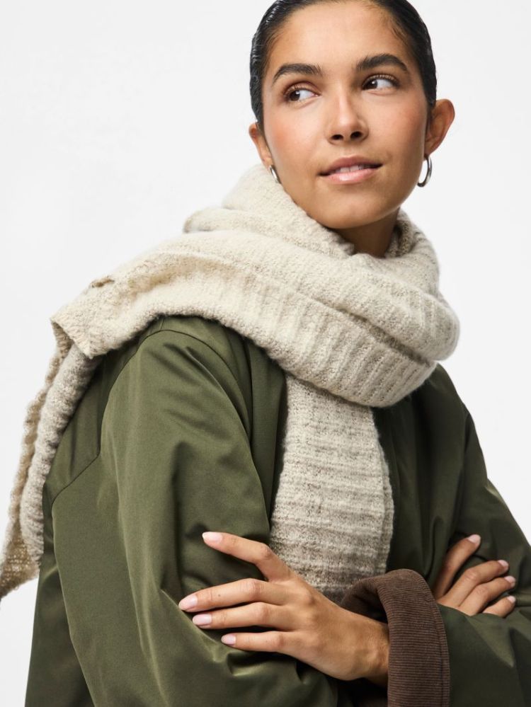PCPYRON STRUCTURED LONG SCARF  188926 Whitecap