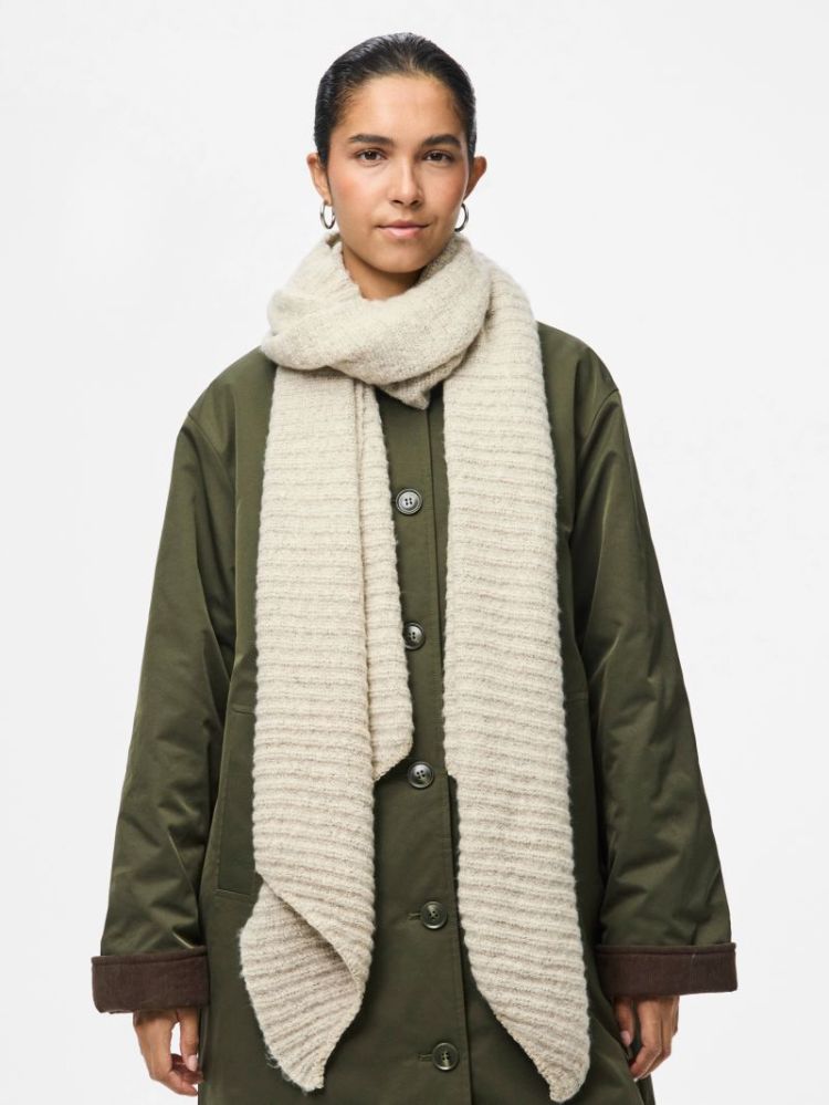 PCPYRON STRUCTURED LONG SCARF  188926 Whitecap