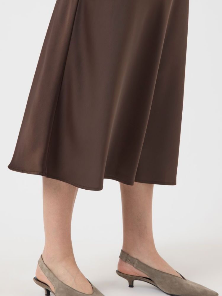 YASPELLA HW MIDI SKIRT S. NOOS 298838 Chocolat