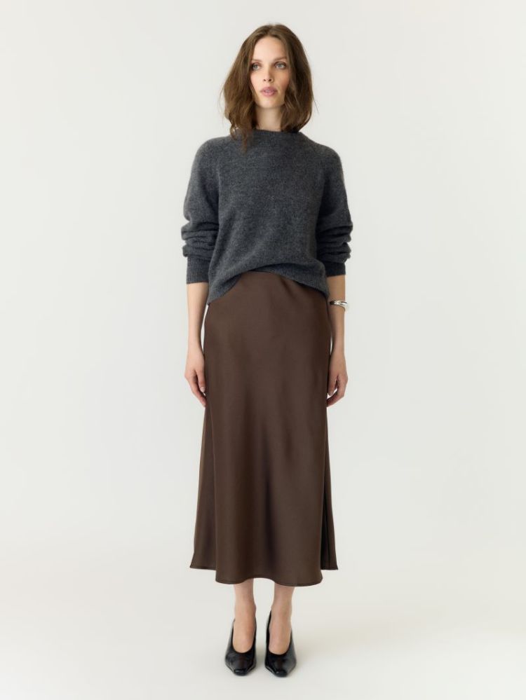 YASPELLA HW MIDI SKIRT S. NOOS 298838 Chocolat