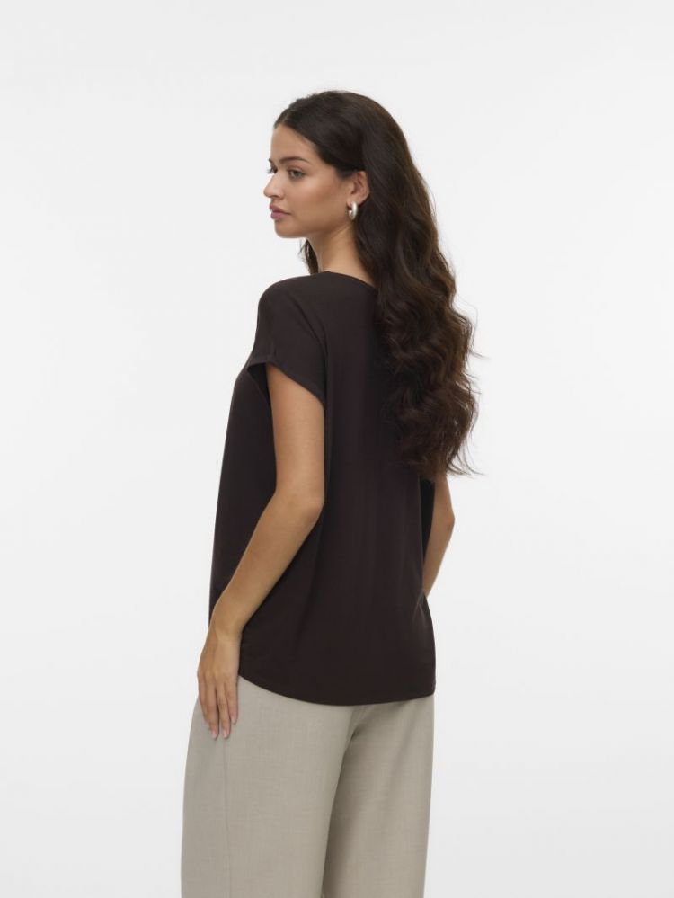 VMAVA PLAIN SS TOP GA JRS NOOS 297957 Chocolat