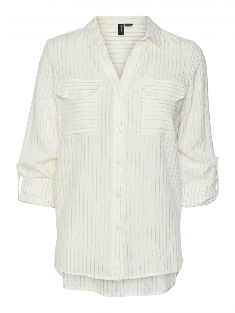 VMBUMPY LS GLITTER SHIRT WVN G 175598002 Snow