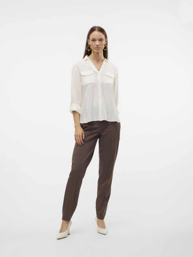 VMBUMPY LS GLITTER SHIRT WVN G 175598002 Snow