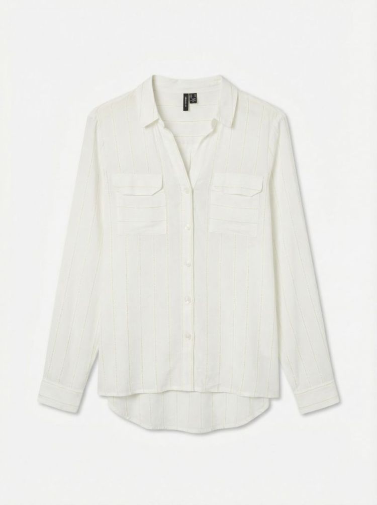 VMBUMPY LS GLITTER SHIRT WVN G 175598002 Snow