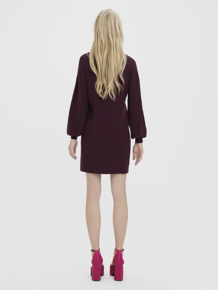 VMNANCY LS FUNNELNECK DRESS NO 186320 Winetast
