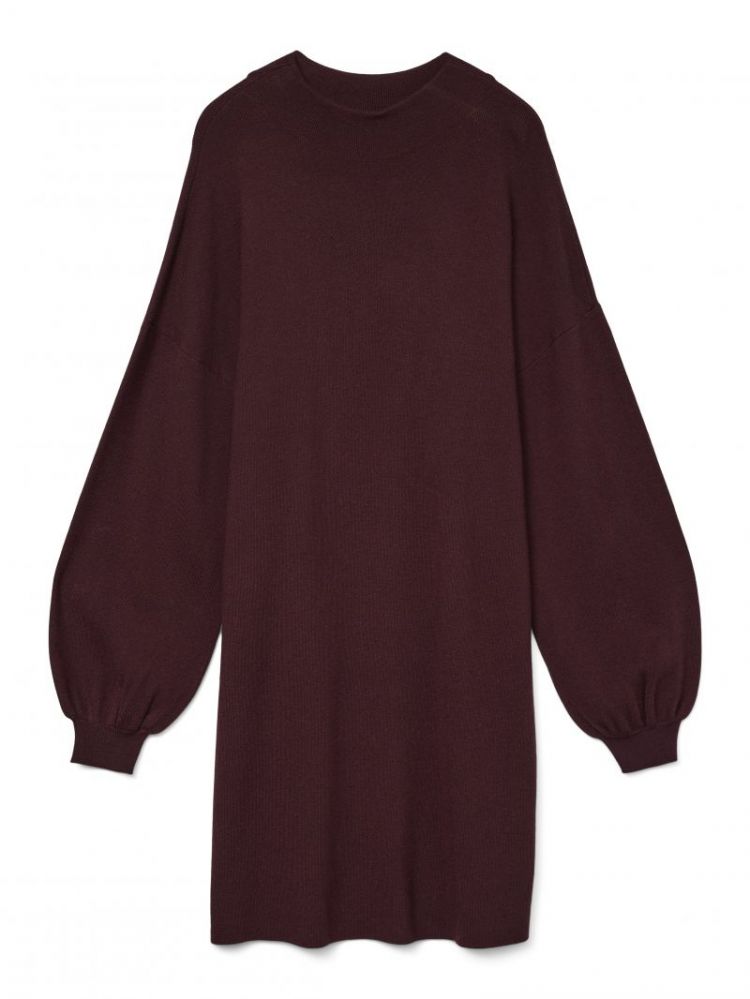 VMNANCY LS FUNNELNECK DRESS NO 186320 Winetast