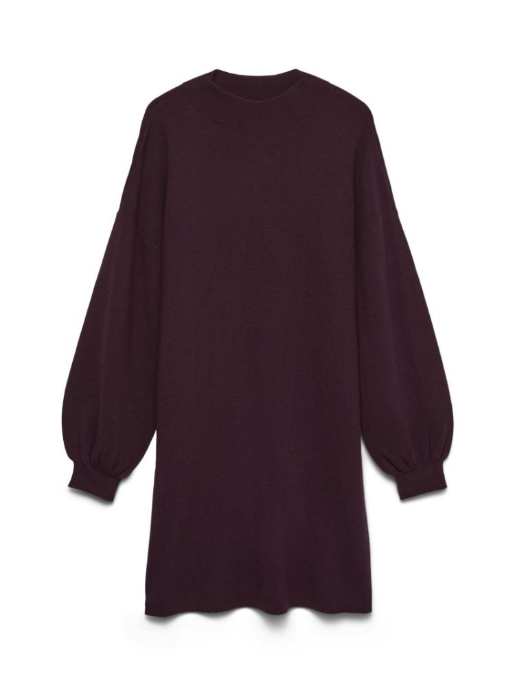 VMNANCY LS FUNNELNECK DRESS NO 186320 Winetast
