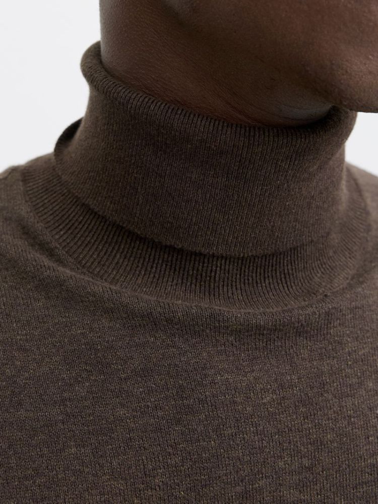 JJEEMIL KNIT ROLL NECK NOOS 175702005 Mulch