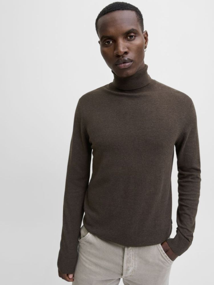 JJEEMIL KNIT ROLL NECK NOOS 175702005 Mulch