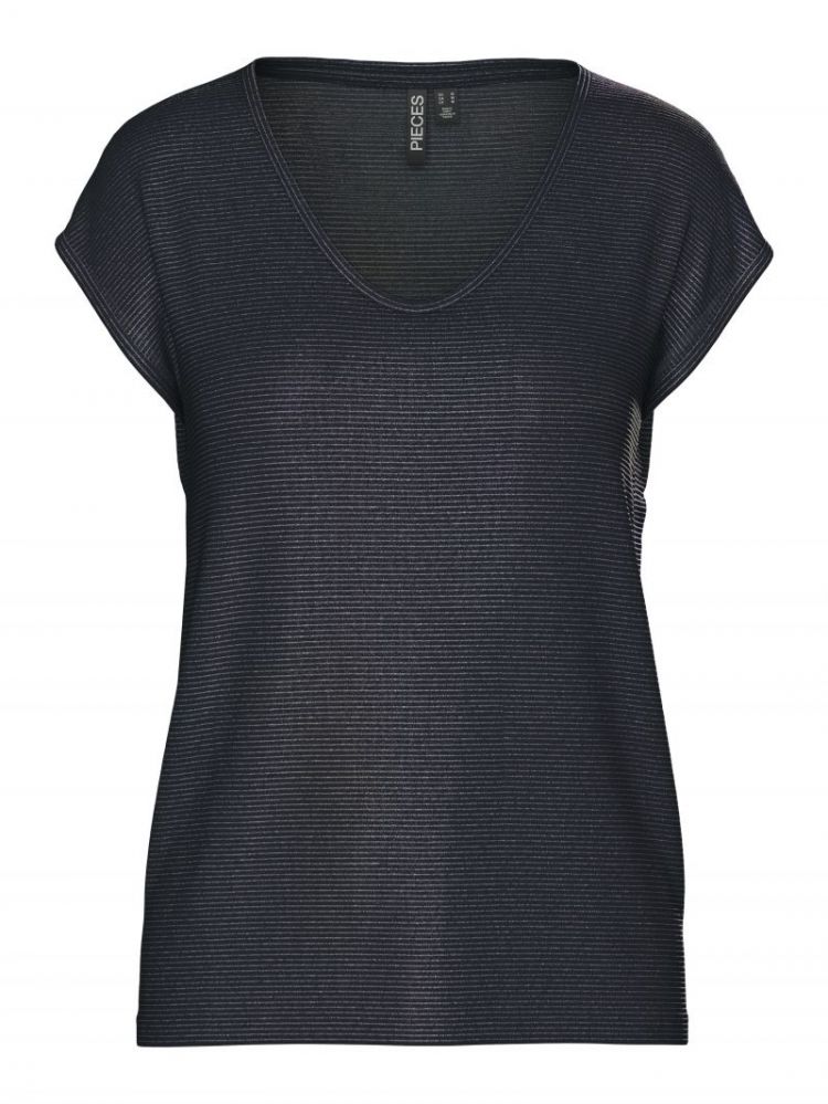 PCBILLO TEE LUREX STRIPES JRS 257855041 Sky C