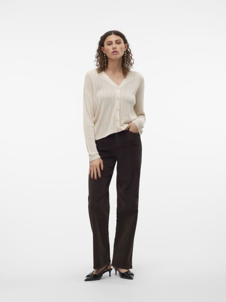 VMTESSA HR WIDE CORDUROY PANTS 297957 Chocolat