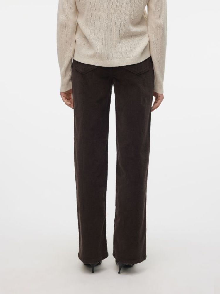 VMTESSA HR WIDE CORDUROY PANTS 297957 Chocolat