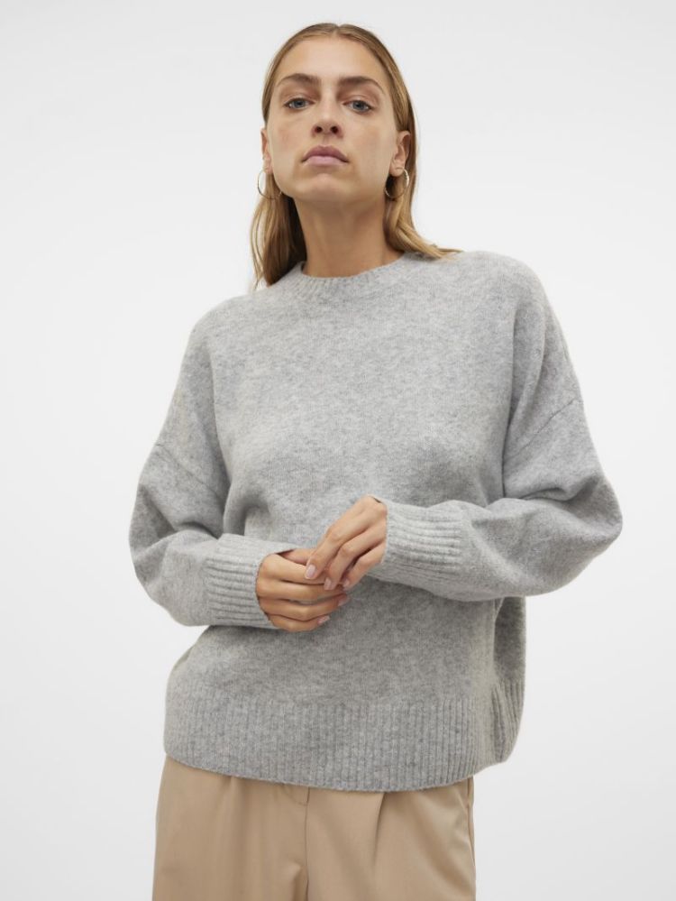 VMBOOM LS O-NECK PULLOVER GA N 178994 Light Gr