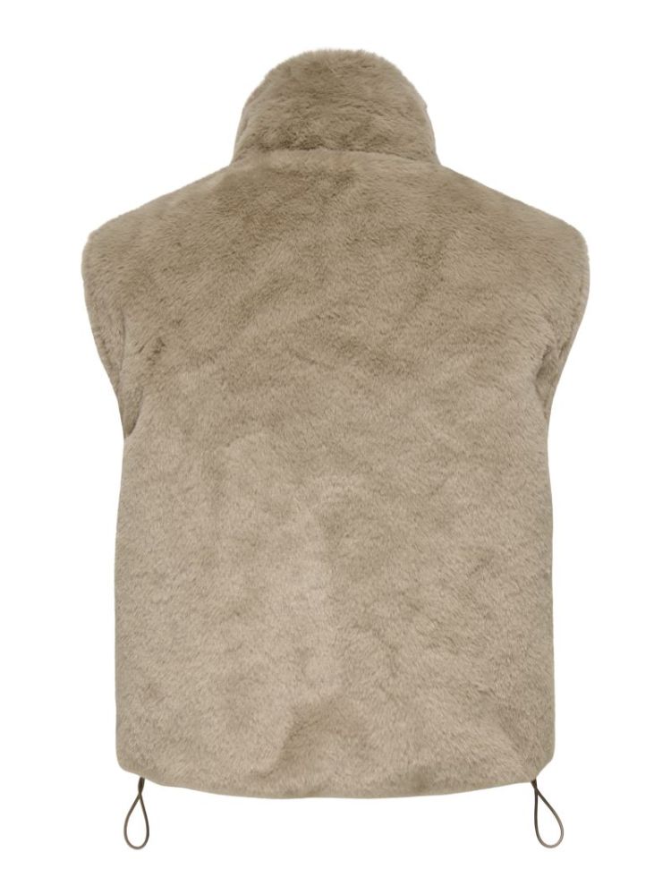 ONLDANA LIFE FAUX FUR WAISTCOA 177927 Silver M
