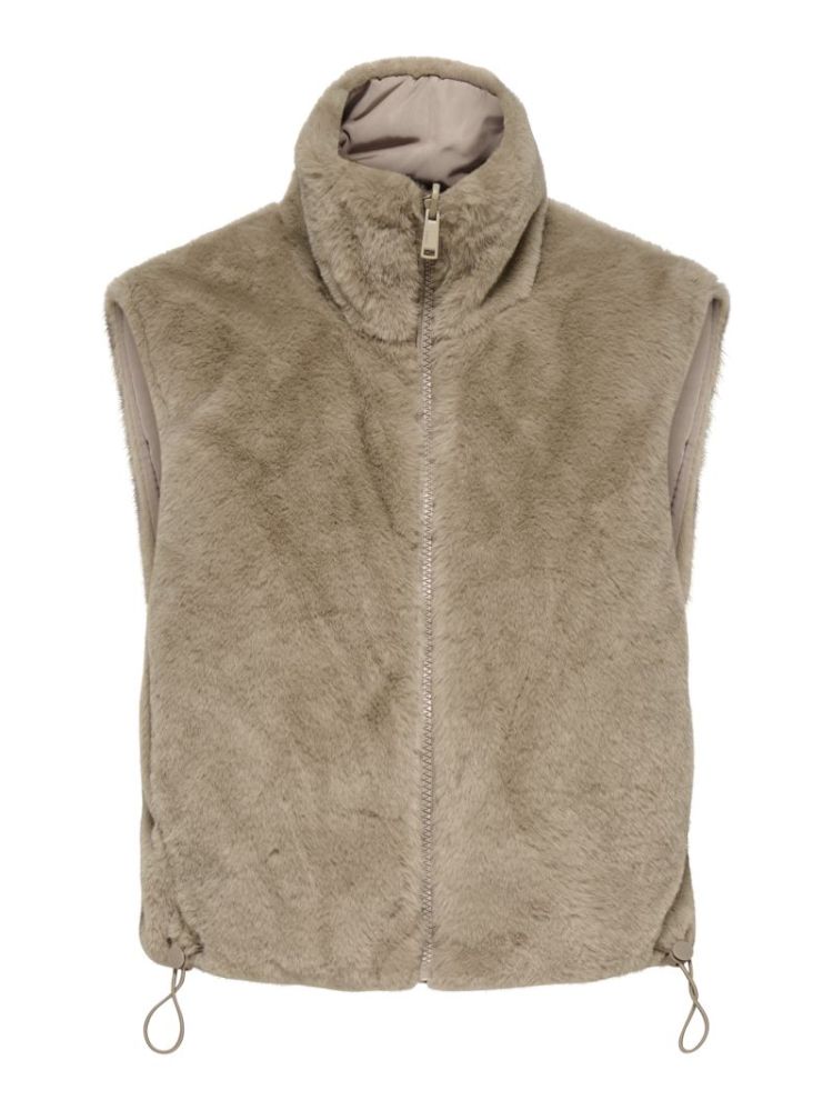 ONLDANA LIFE FAUX FUR WAISTCOA 177927 Silver M