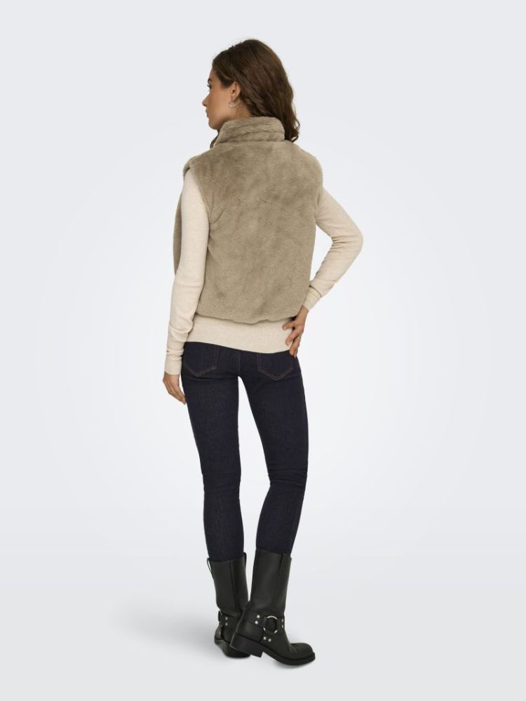 ONLDANA LIFE FAUX FUR WAISTCOA 177927 Silver M