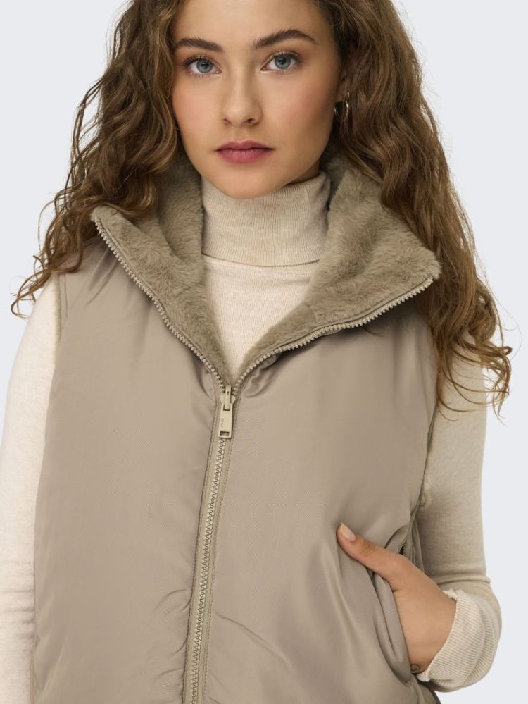 ONLDANA LIFE FAUX FUR WAISTCOA 177927 Silver M