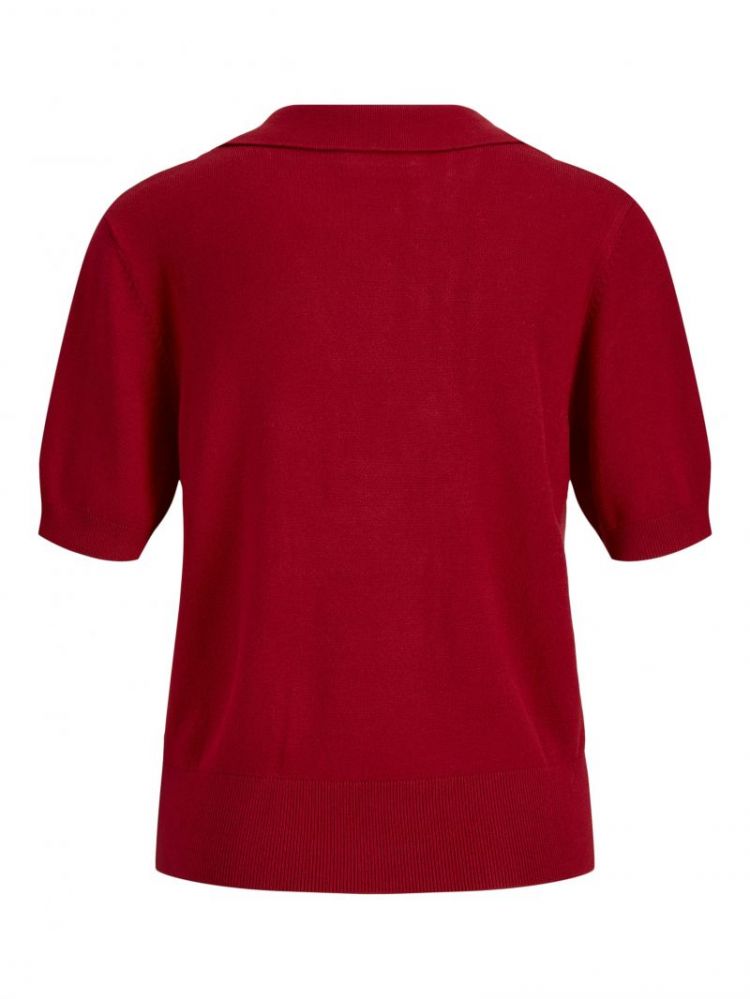 JXLAYLA COMFY SS POLO KNIT 177240 Scarlet