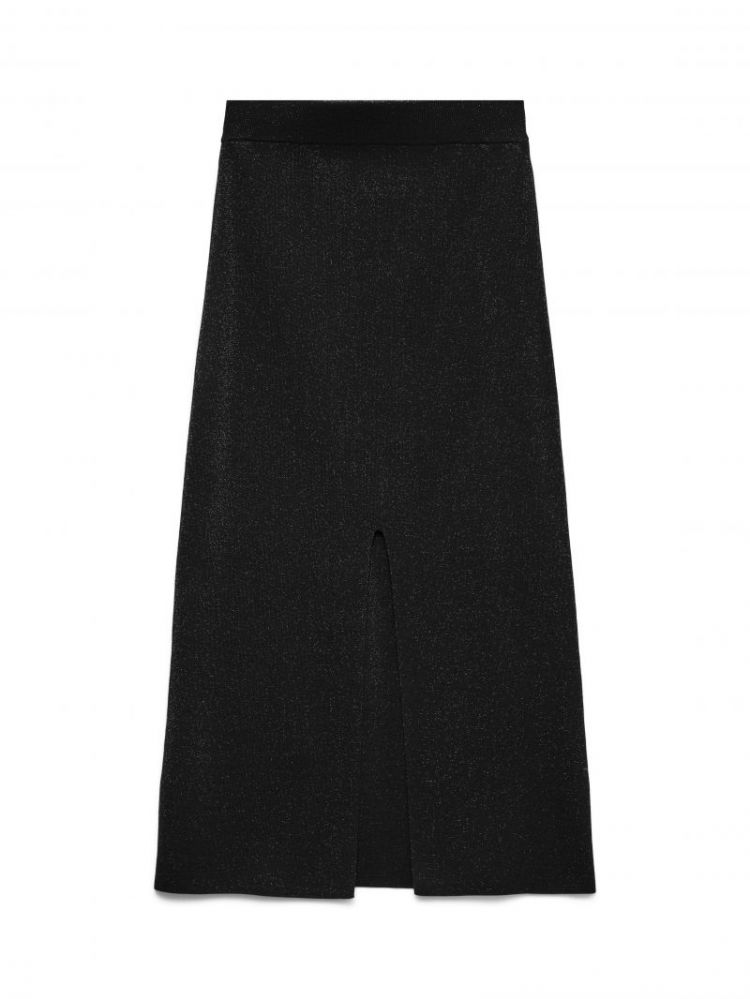 AWULY HW ANKLE SKIRT KNIT 177868001 Black