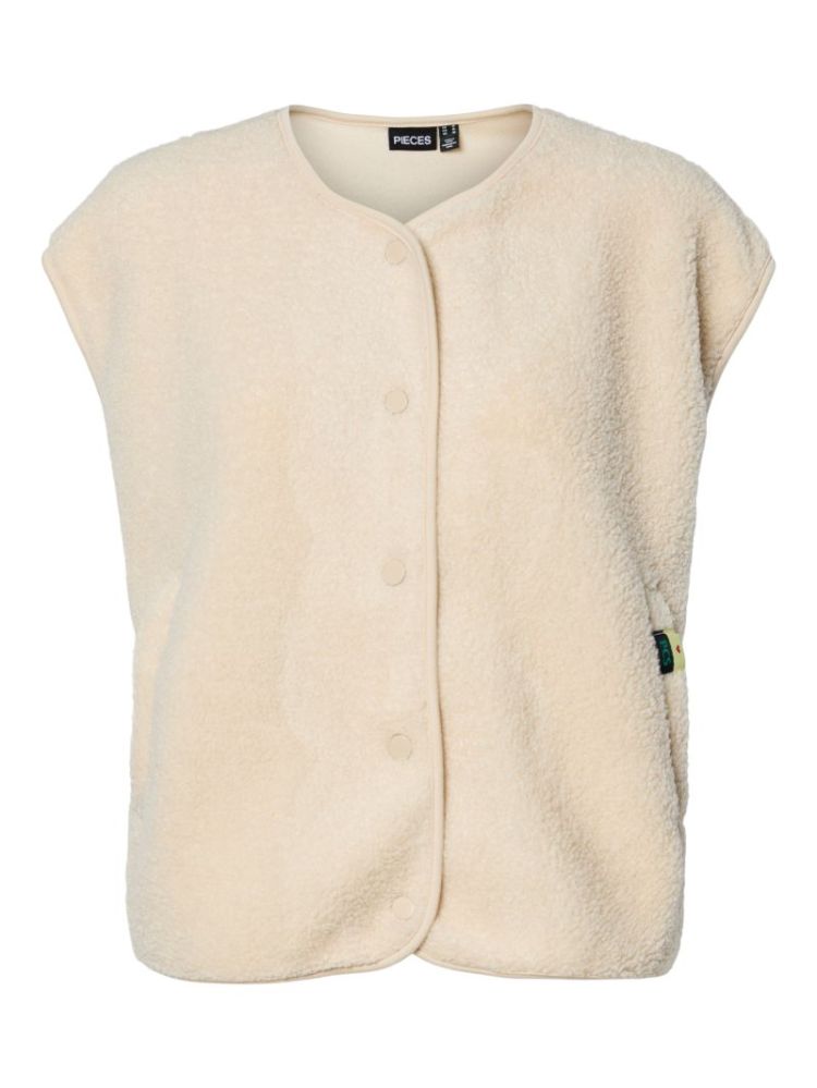 PCKATTY TEDDY VEST BC 245215 Birch