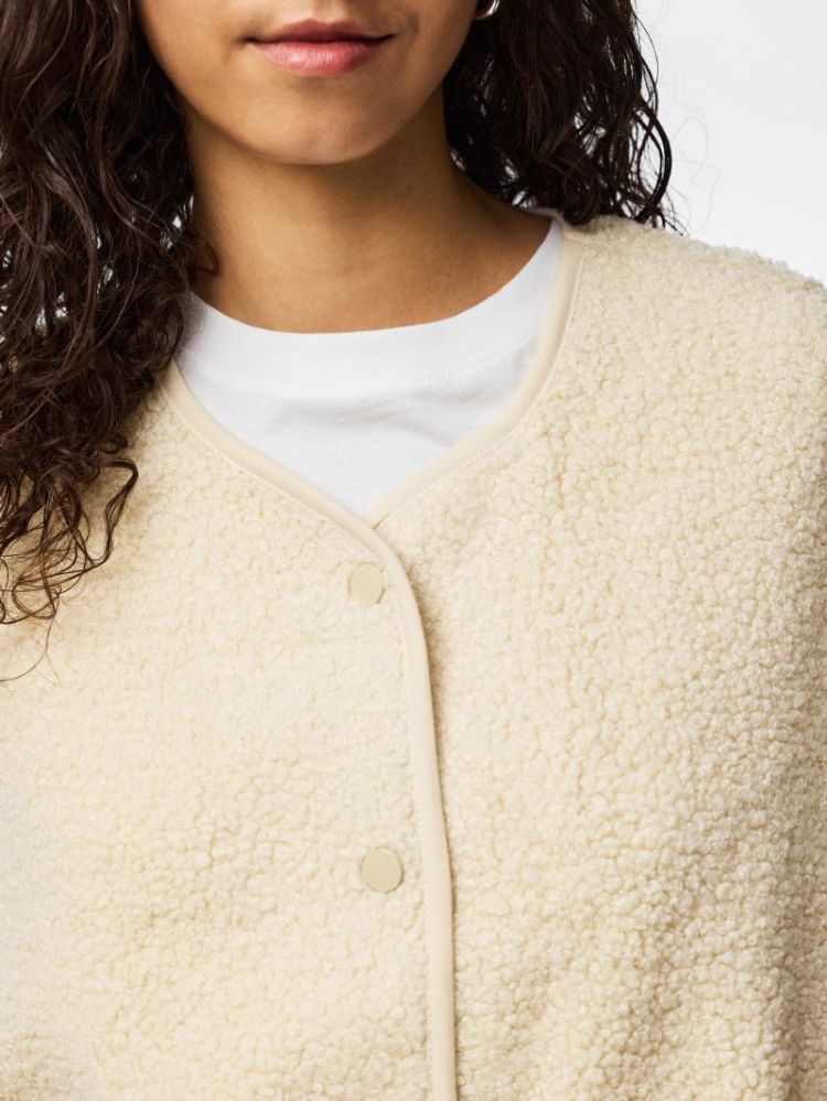 PCKATTY TEDDY VEST BC 245215 Birch