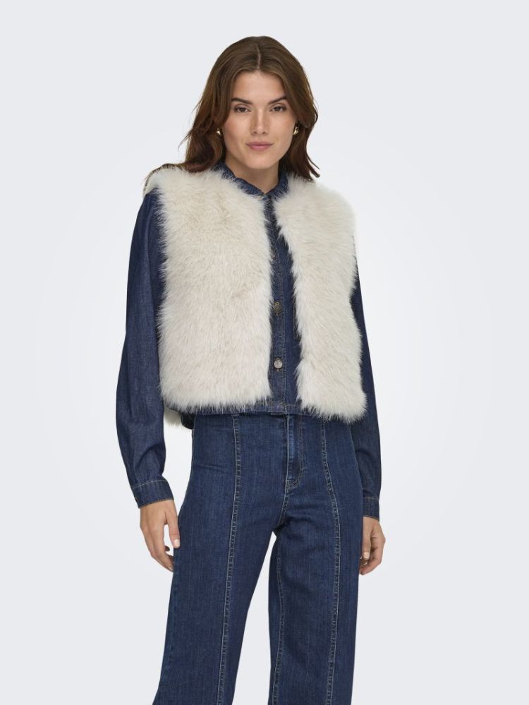 JDYORA FAUX FUR WAISTCOAT OTW 180083 Birch
