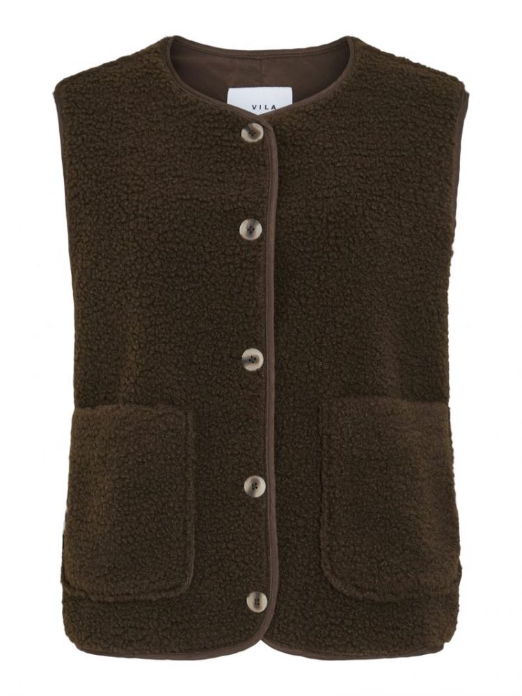 VIADA TEDDY VEST 196326 Coffee B