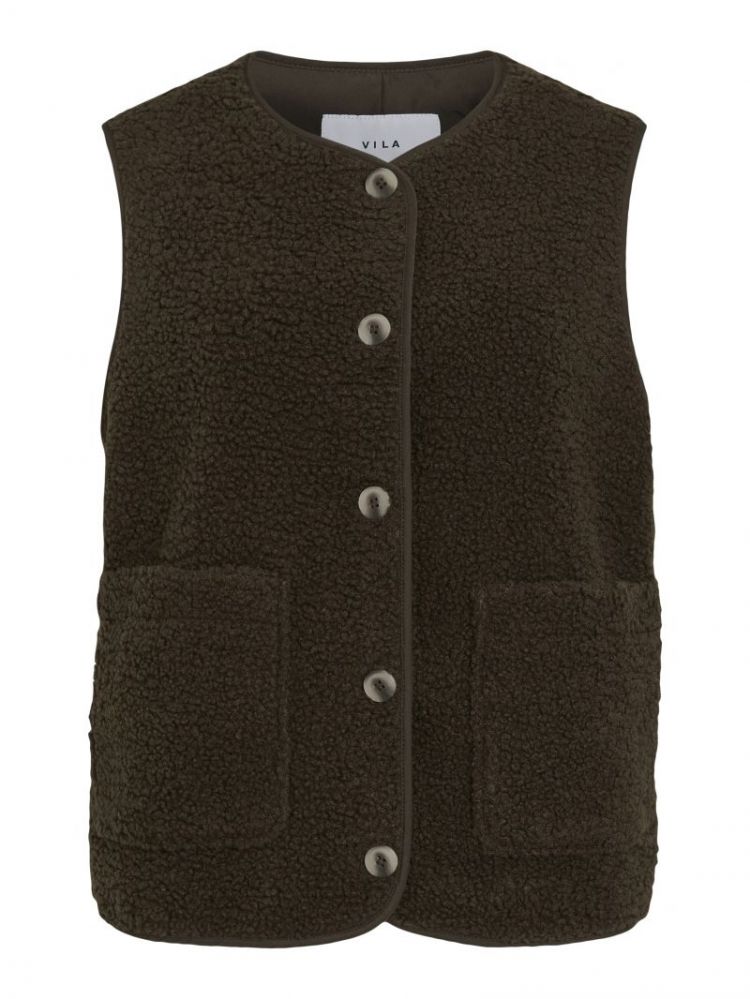 VIADA TEDDY VEST 196326 Coffee B