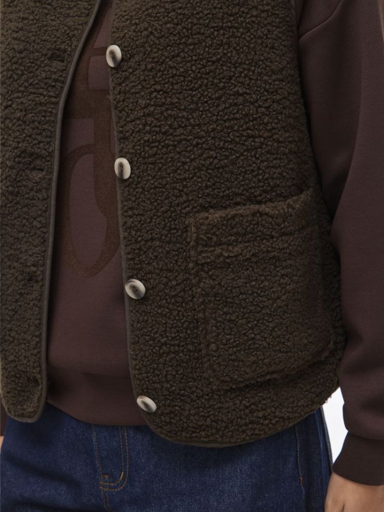 VIADA TEDDY VEST 196326 Coffee B