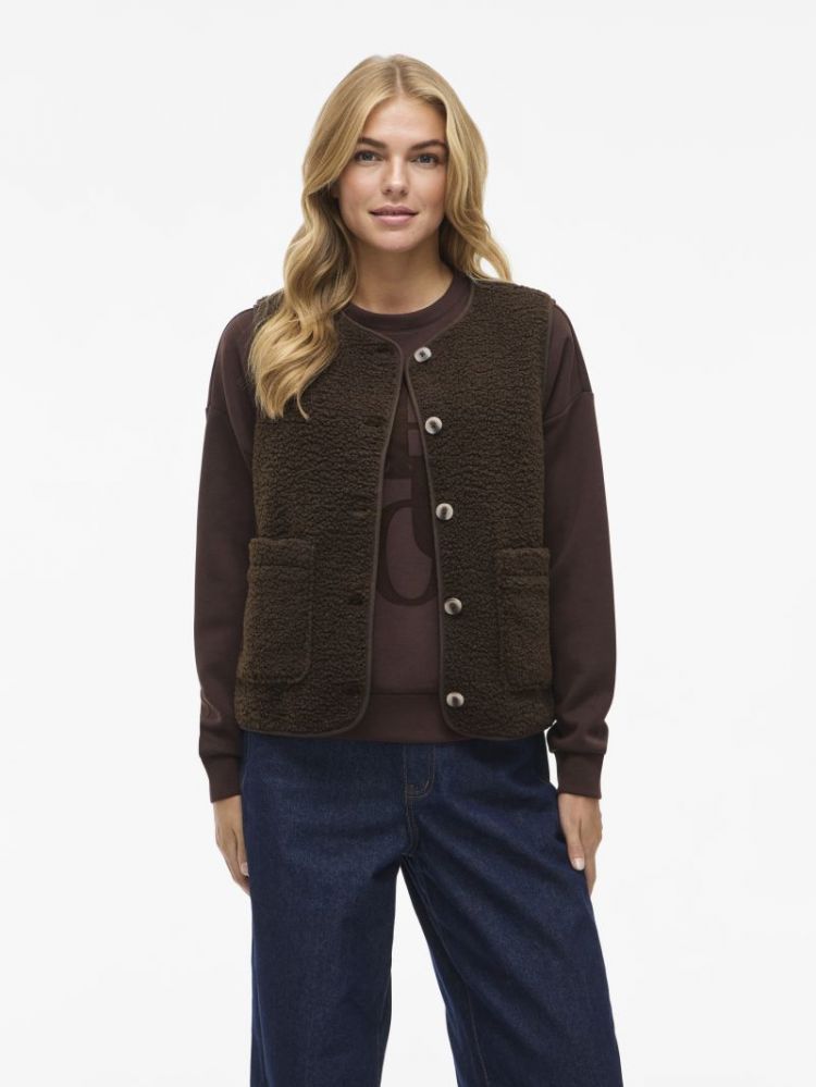 VIADA TEDDY VEST 196326 Coffee B