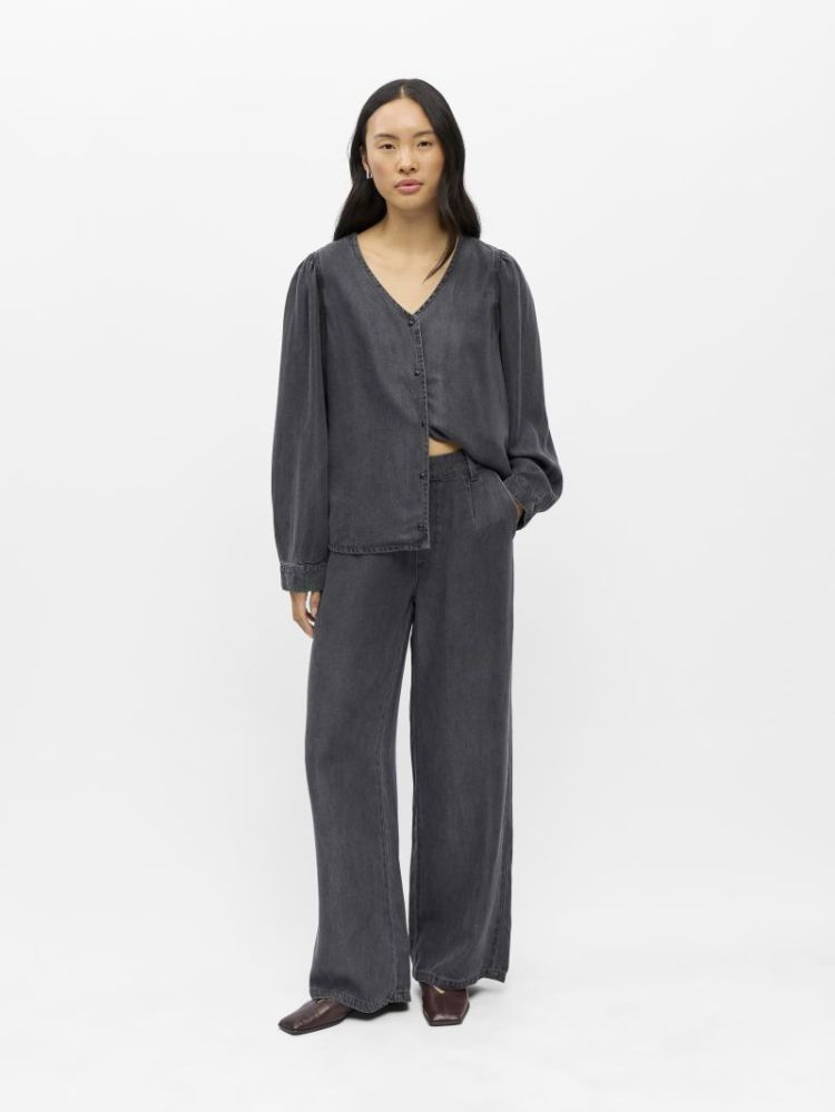 OBJFRAME LISA WIDE MW PANT NOO 177981003 Black