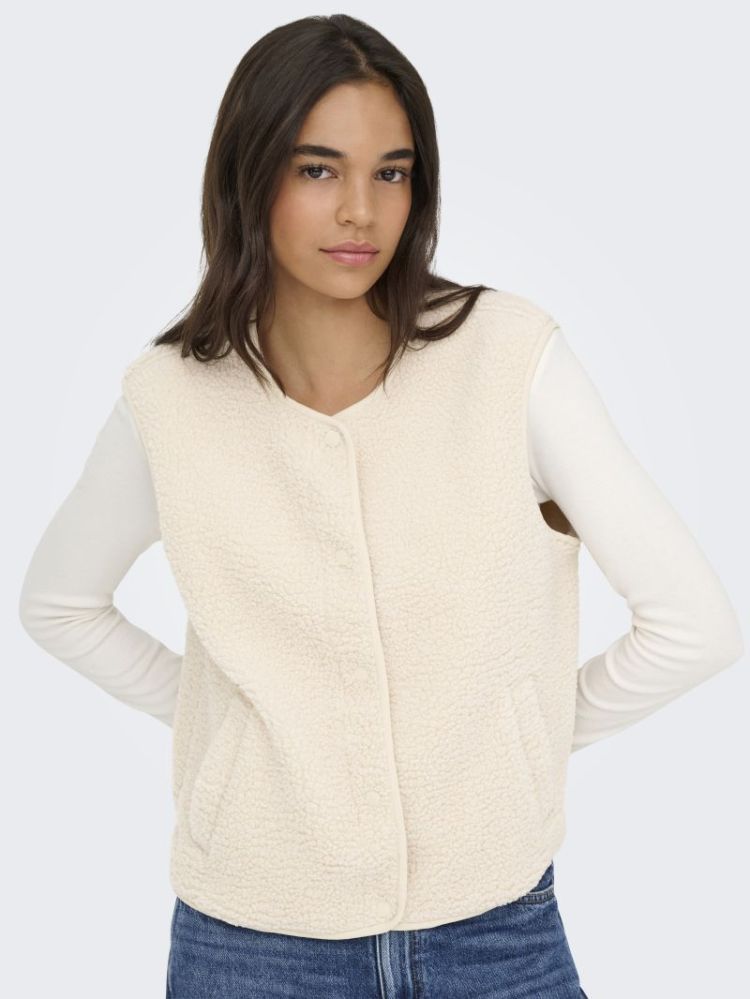JDYSIMINA TEDDY WAISTCOAT OTW  189959 Pumice S
