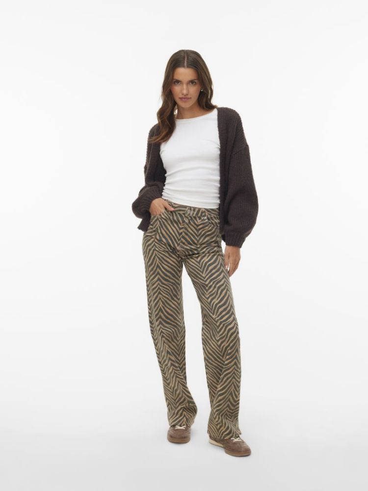 VMMAYBE LS OPEN CARDIGAN NOOS 297957 Chocolat