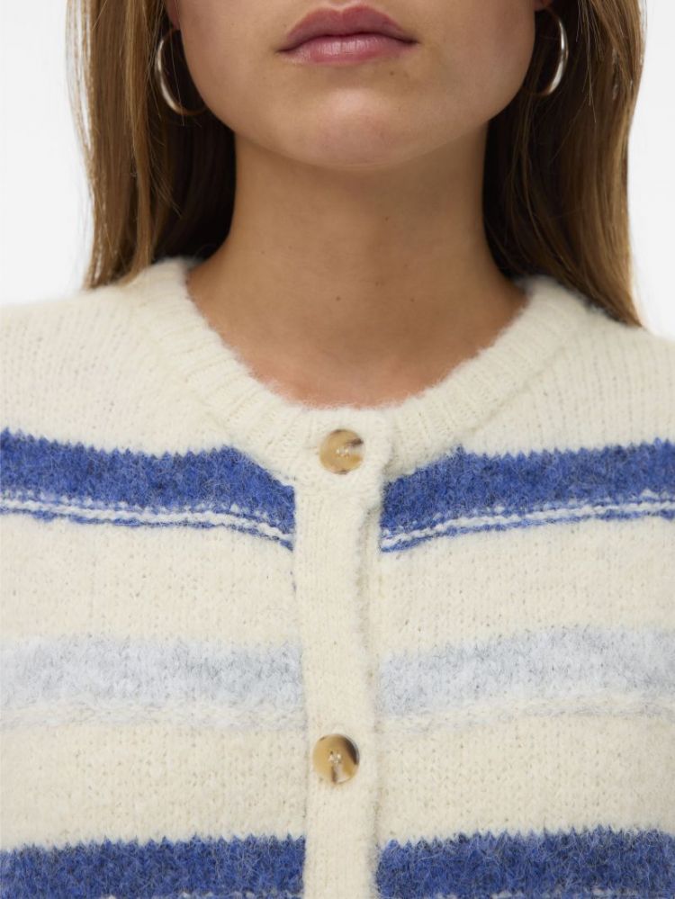 VMKIRA SL O-NECK STRIPE VEST B 222913001 Birch