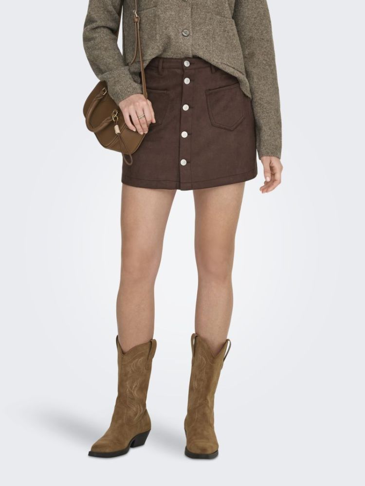 ONLAMAZING-STINA FAUX SUEDE SK 244915 Chocolat