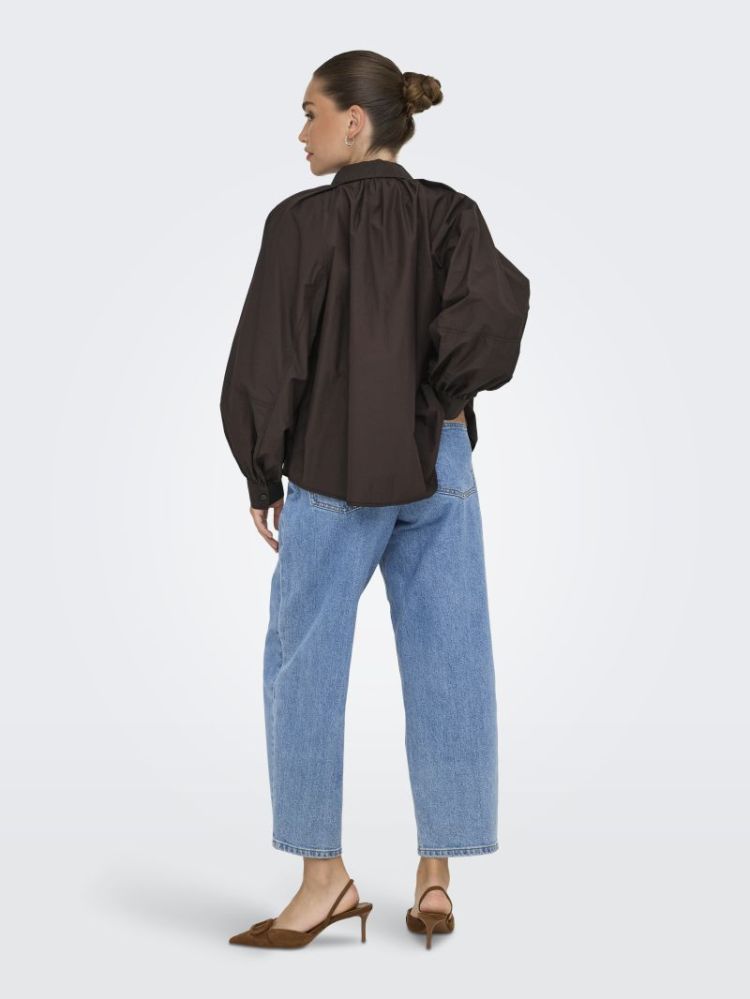 ONLRIVER LS SHIRT OX WVN 237375 Coffee B